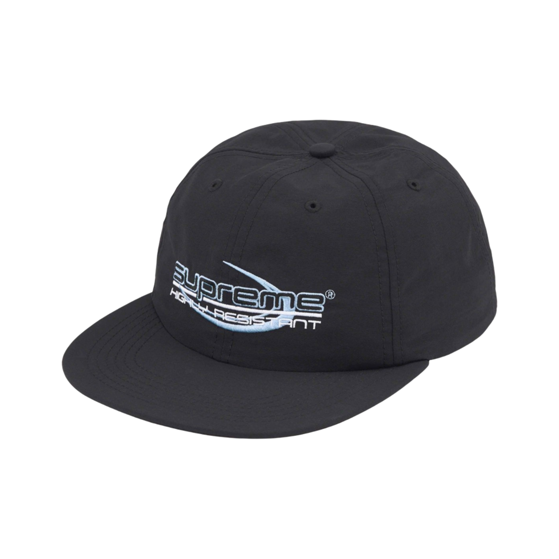 슈프림 레지스턴트 6-패널 캡 블랙 - 23FW