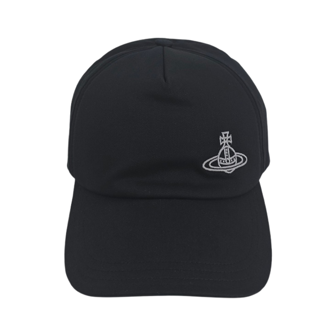81020019-W00KT-N401 Vivienne Westwood Logo Embroidered Cotton Cap Black