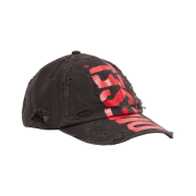 Diesel C-Ewan Baseball Cap with Diesel Lettering Black Red