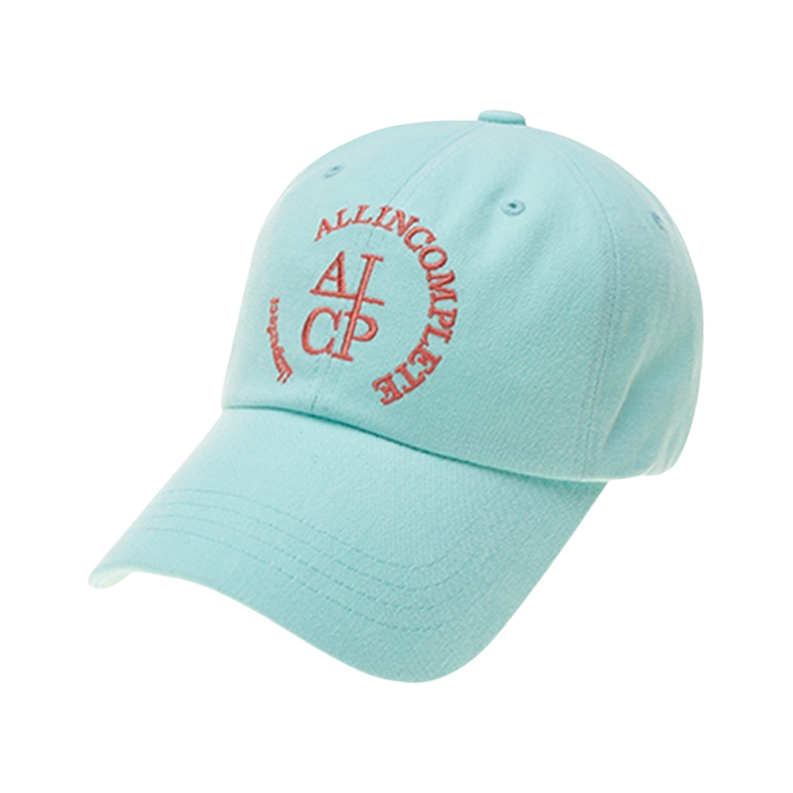 올인컴플리트 라운드 로고 볼캡 아쿠아