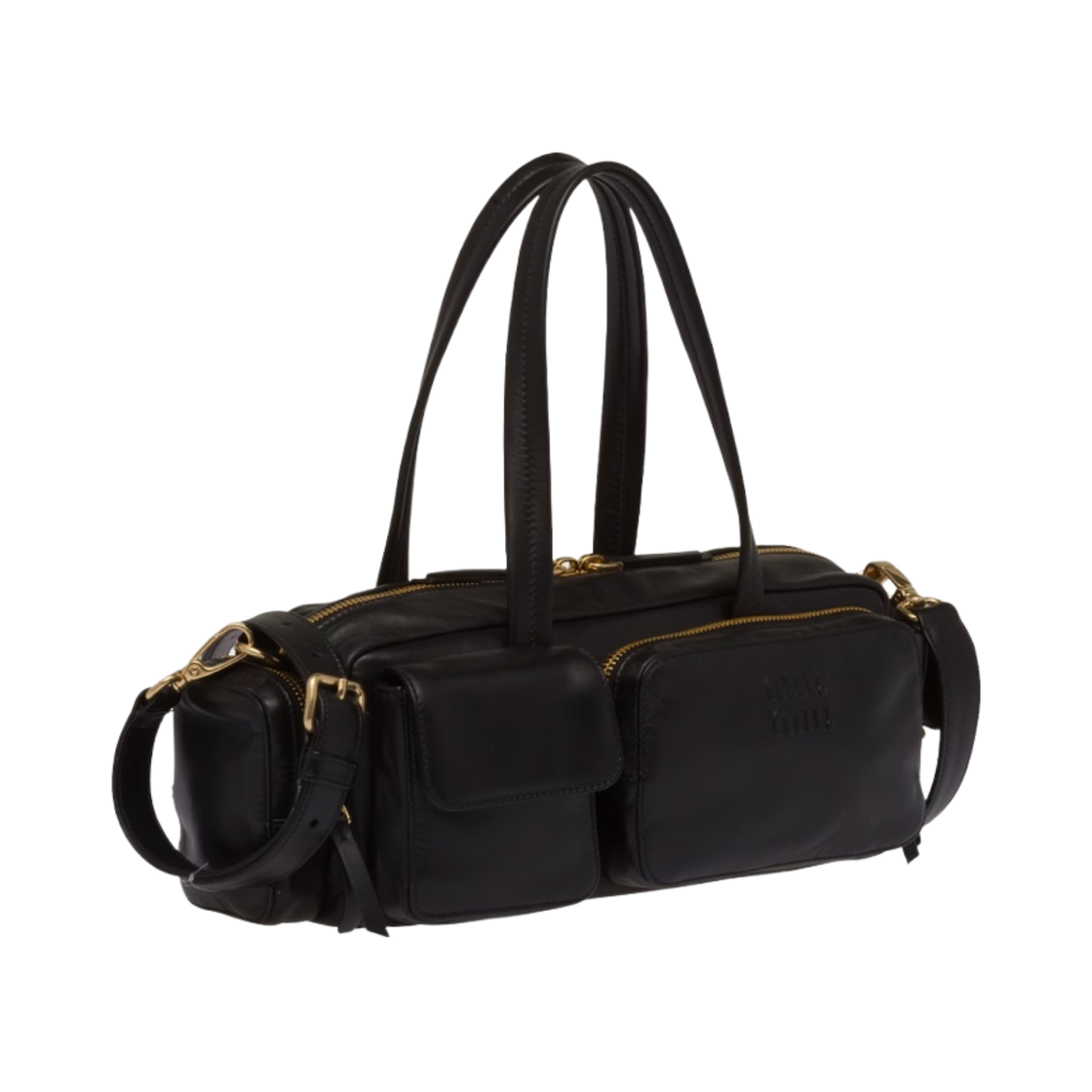 미우 미우 나파 레더 탑 핸들백 블랙(Miu Miu Nappa Leather Top Handle Bag Black) - 2