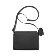 Zara Nylon Flap Crossbody Bag Black