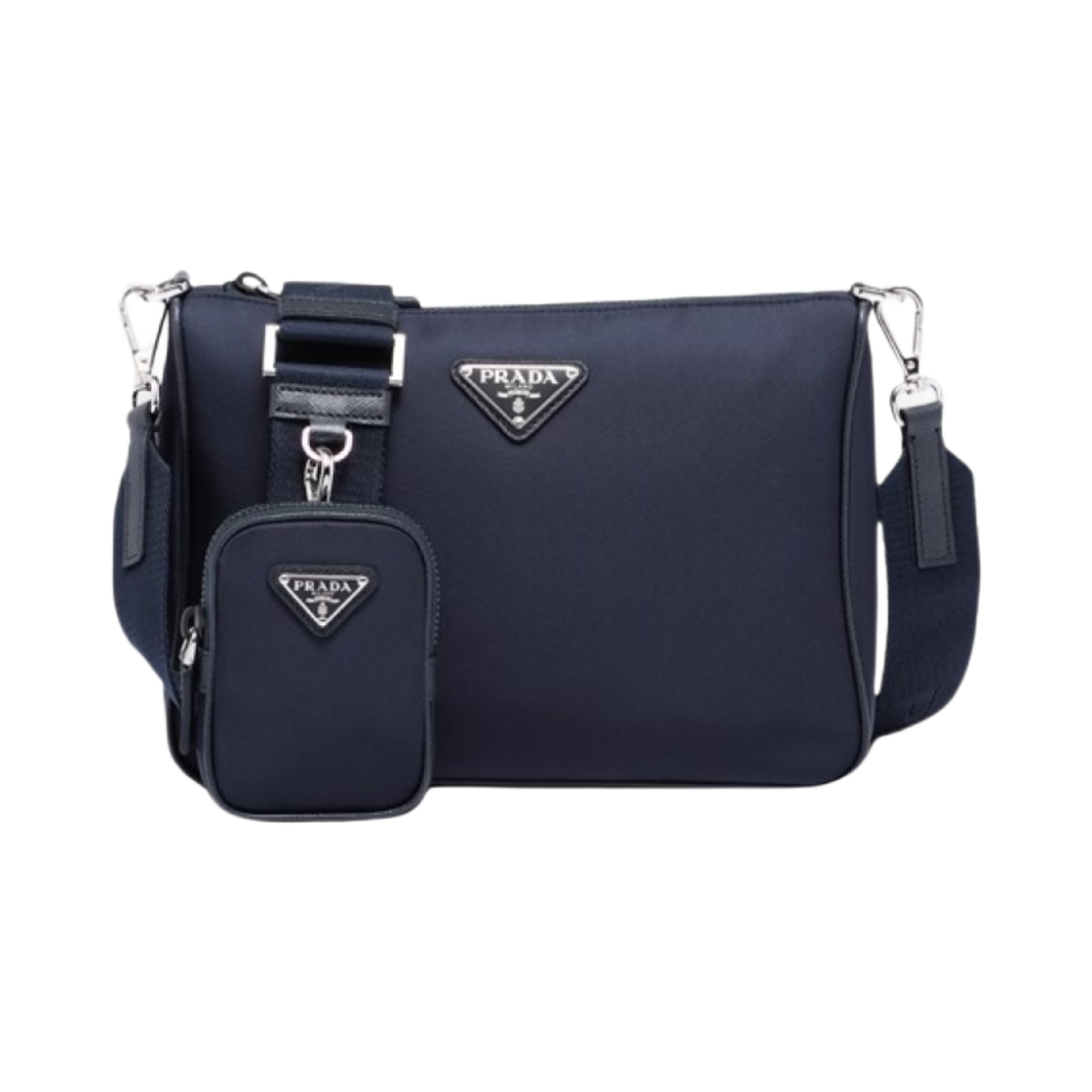 프라다 리나일론 앤 사피아노 레더 숄더백 네이비(Prada Re-Nylon and Saffiano Leather Shoulder Bag Navy)