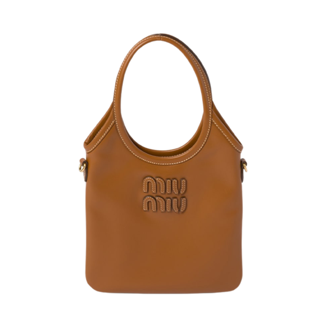 미우 미우 아이비 레더 미니 핸드백 꼬냑(Miu Miu Ivy Leather Mini Handbag Cognac)