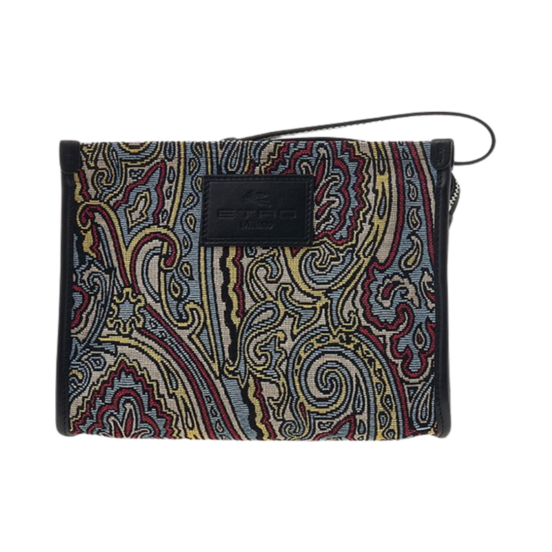 1H7848307250 Etro Paisley Clutch Multicolour Black