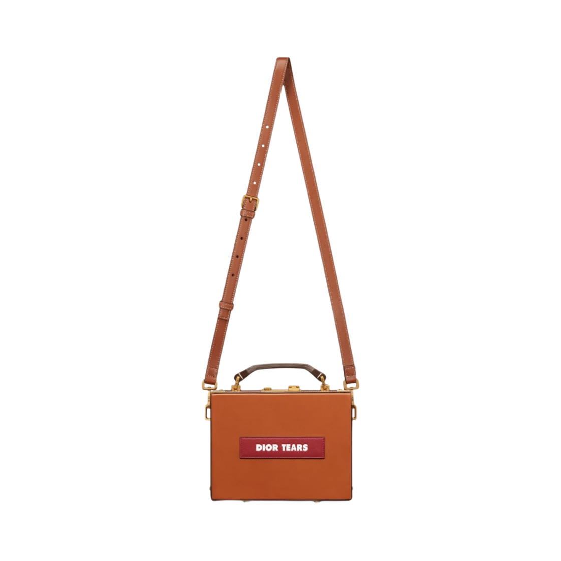 디올 x 데님 티어스 디올 티어스 디올 락 백 스무스 카프스킨 꼬냑 브라운(Dior x Denim Tears Dior Tears Dior Lock Bag Smooth Calfskin Cognac Brown) - 5