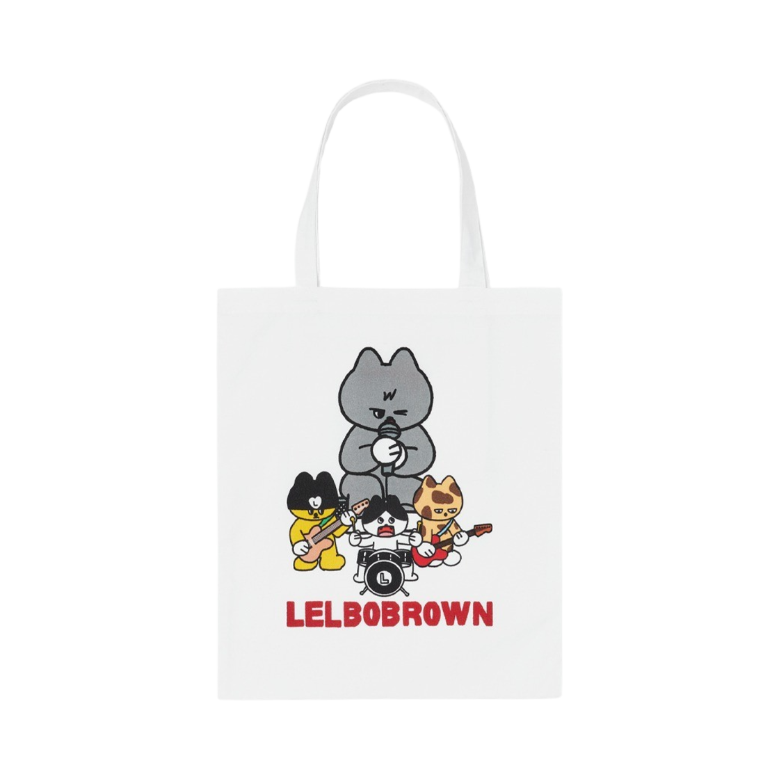 LB2024B012 Lelbobrown Rock Band Drawing Tote Bag