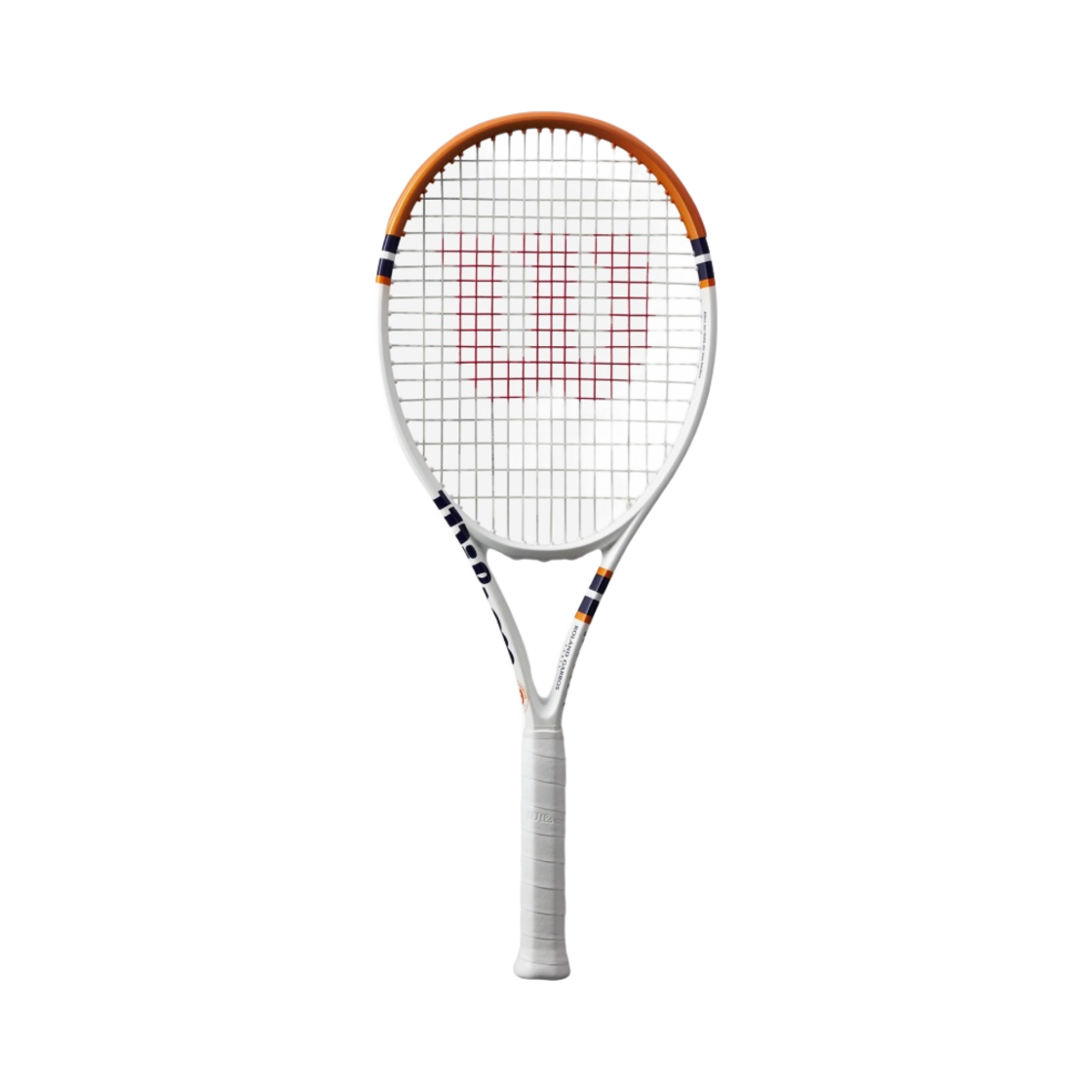 WR127811U2 Wilson Roland Garros Clash 100 V2 295g White RG Orange (Without String)