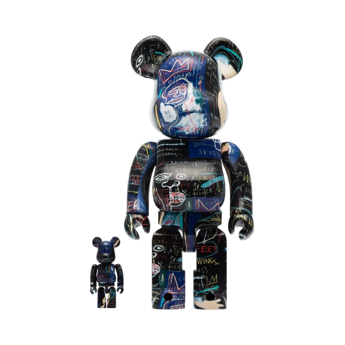 - Bearbrick Jean-Michel Basquiat #7 100% & 400% Set