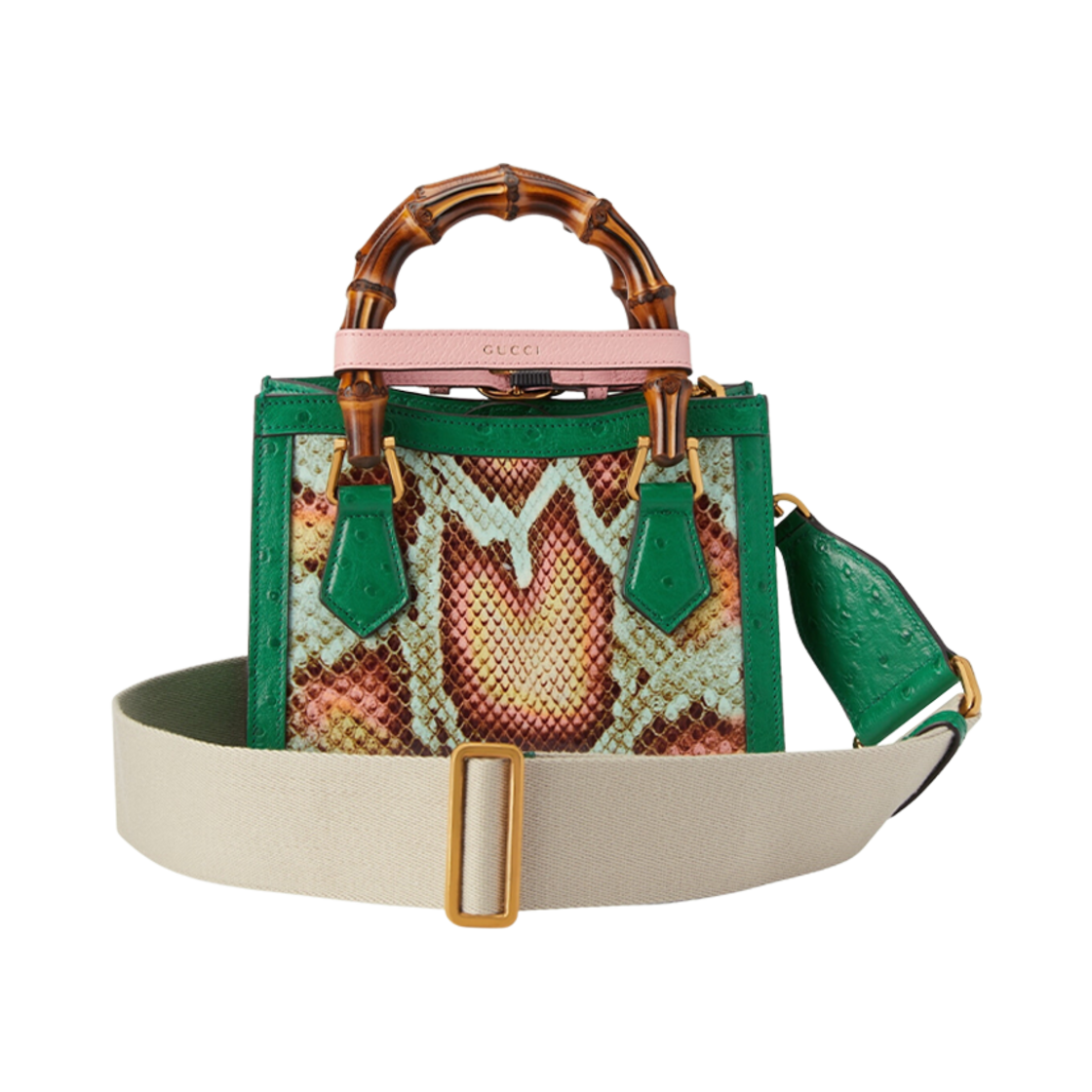 구찌 다이애나 미니 파이썬 토트백 멀티컬러(Gucci Diana Mini Python Tote Bag Multicolour) - 4