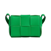 Bottega Veneta Mini Leather Candy Cassette Parakeet Black