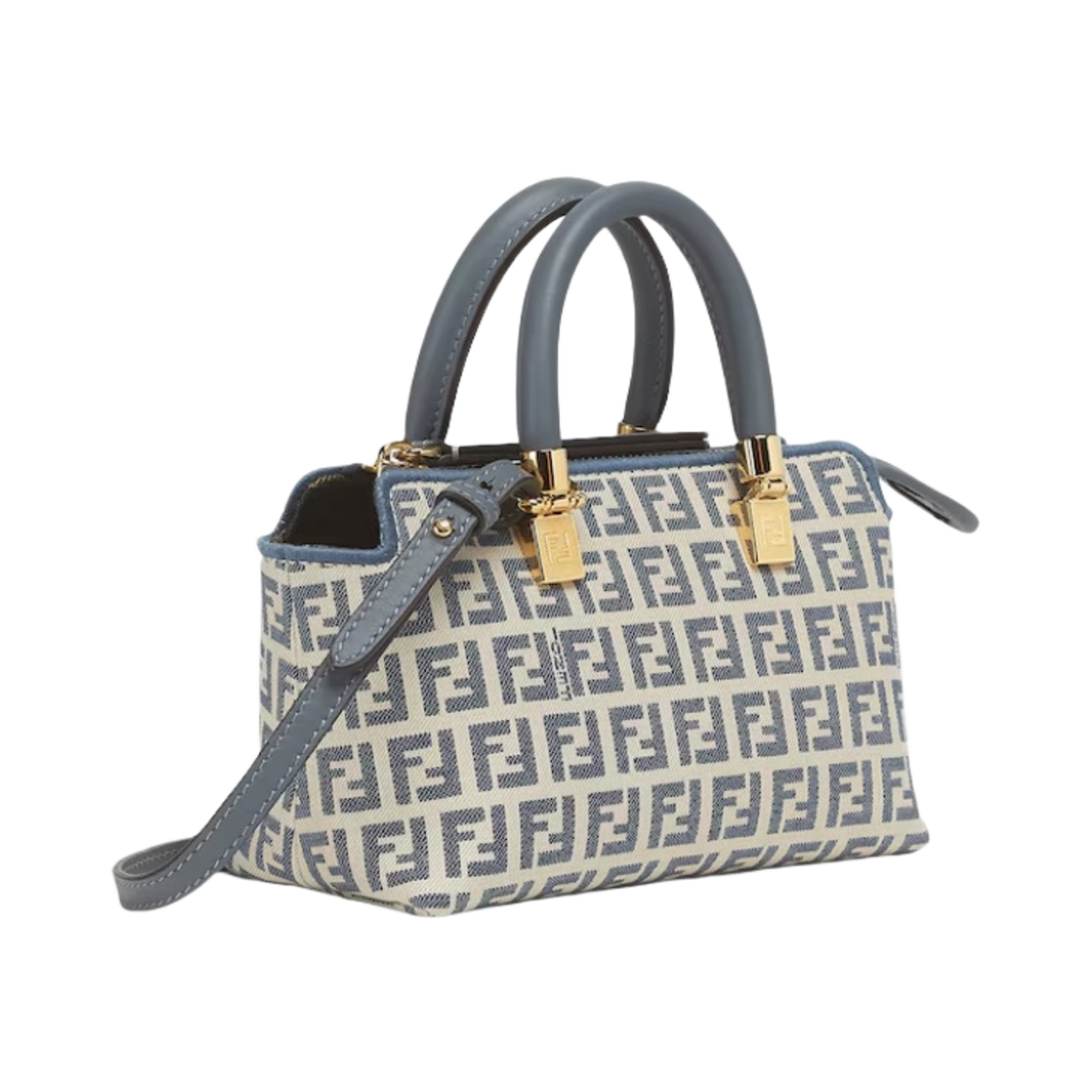펜디 바이 더 웨이 미니 FF 패브릭 미니백 블루(Fendi By The Way Mini FF Fabric Mini Bag Blue) - 2