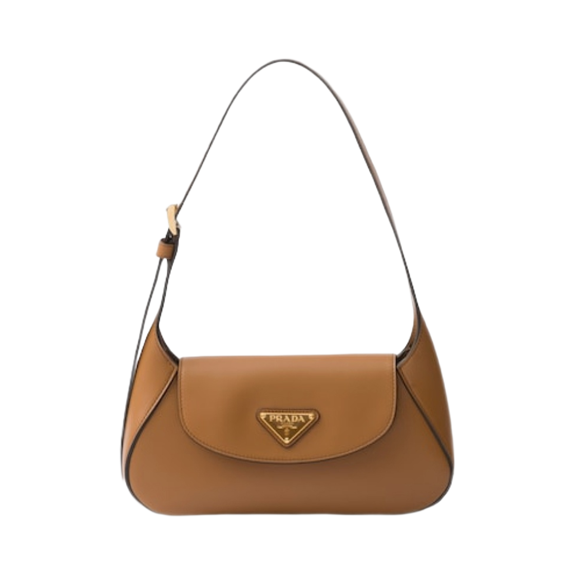 1BD358-2AIX-F02Z8 Prada Small Leather Shoulder Bag Caramel