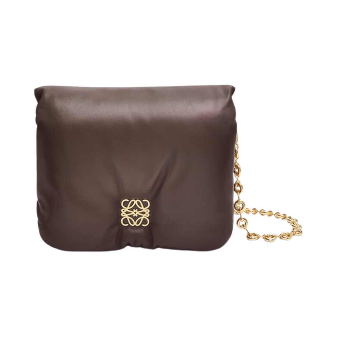 AP40P41X01-9517 Loewe Puffer Goya Bag In Shiny Nappa Lambskin Dark Chocolate