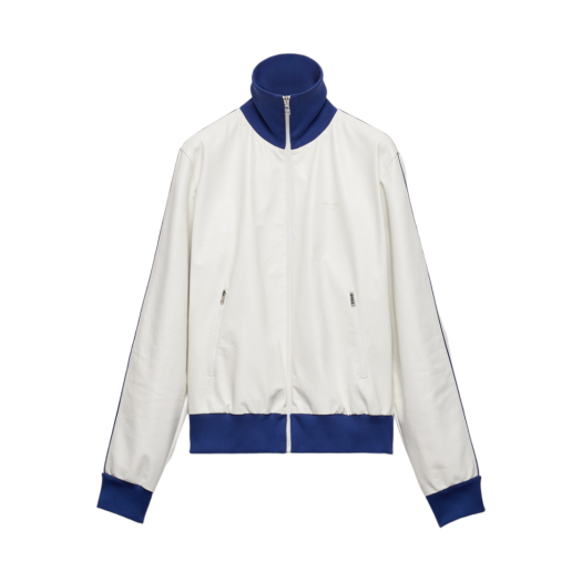 UPW563-17FH-F0009 Prada Nappa Leather Blouson Jacket White