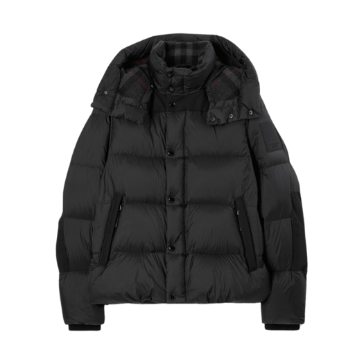 Burberry Detachable Sleeve Nylon Puffer Jacket Black
