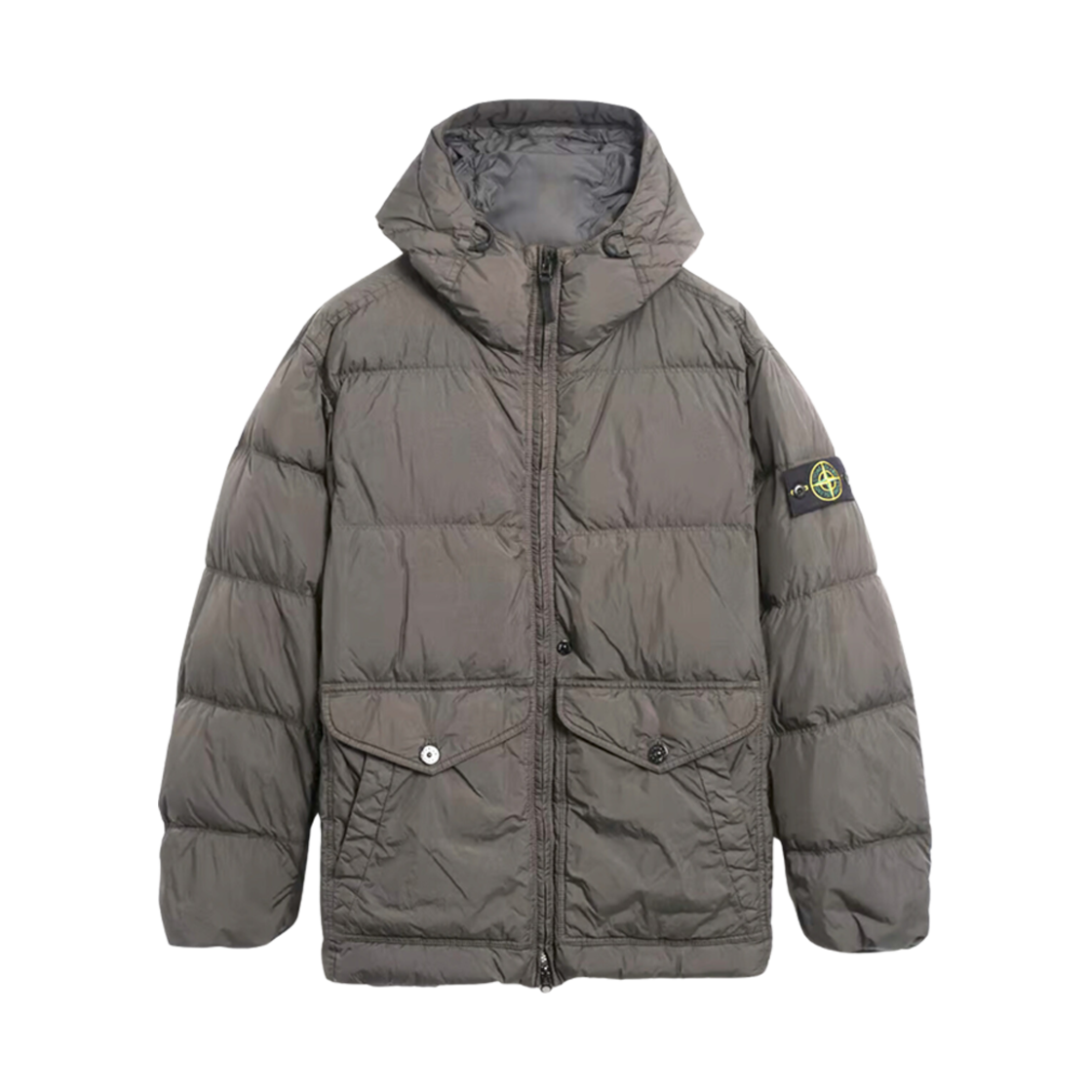 811540723-V0062 Stone Island 40723 Crinkle Reps Hooded Down Jacket Lead - 24FW