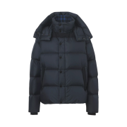 Burberry Detachable Sleeve Hooded Puffer Jacket Navy