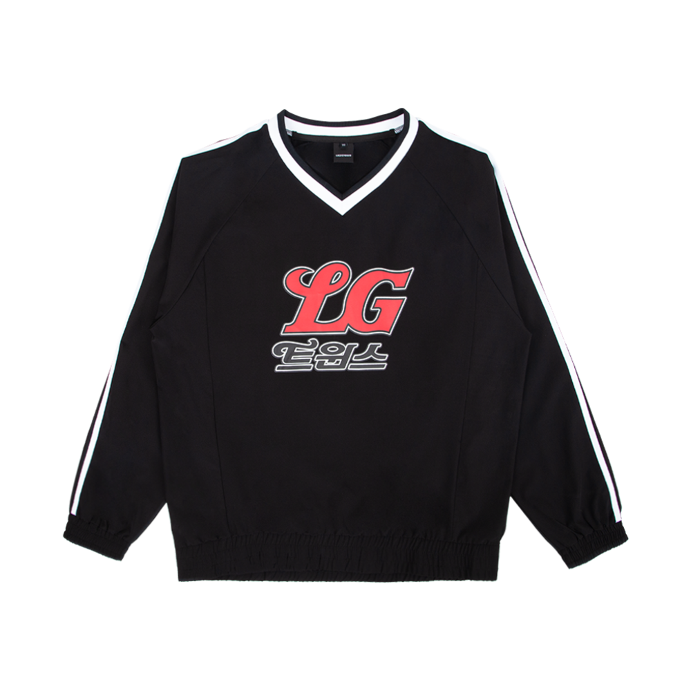LG트윈스 아이코닉 아노락 맨투맨 블랙(LG TWINS Iconic Anorak Sweatshirt Black)