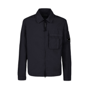 C.P. Company Flatt Nylon Zipped Shirt Black - 23SS