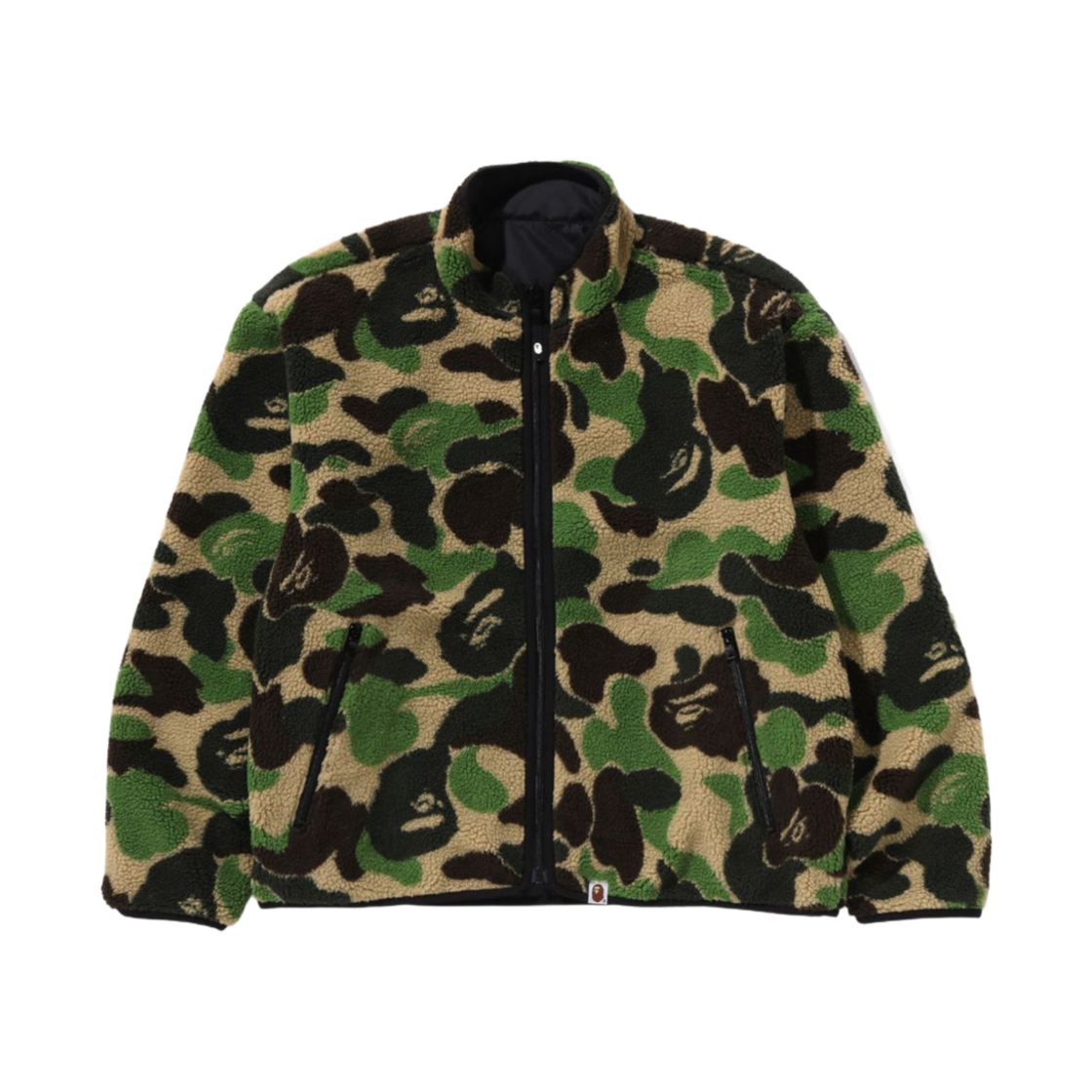 0ZXLJM140010N BAPE ABC Camo Boa Ripstop Reversible Jacket Green