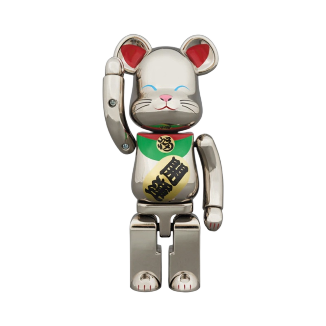 베어브릭 마네키 네코 초합금 실버 도금 2 200%(Bearbrick Maneki Neko Superalloy Silver Plated 2 200%) - 1