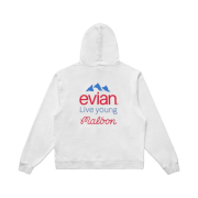 Malbon Golf x Evian French Terry Zip Up White