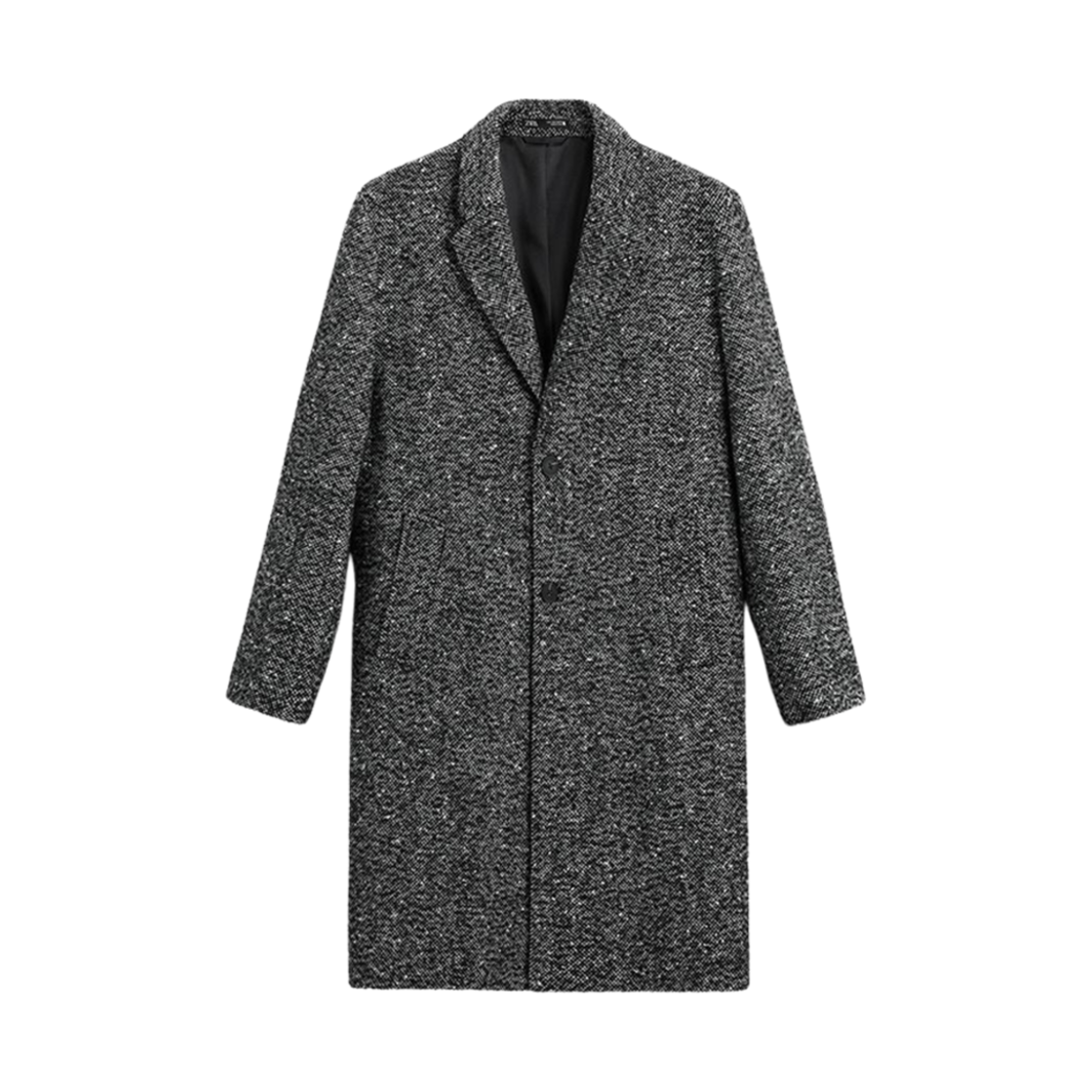 자라 텍스쳐드 버튼업 코트 블랙(Zara Textured Button Up Coat Black)