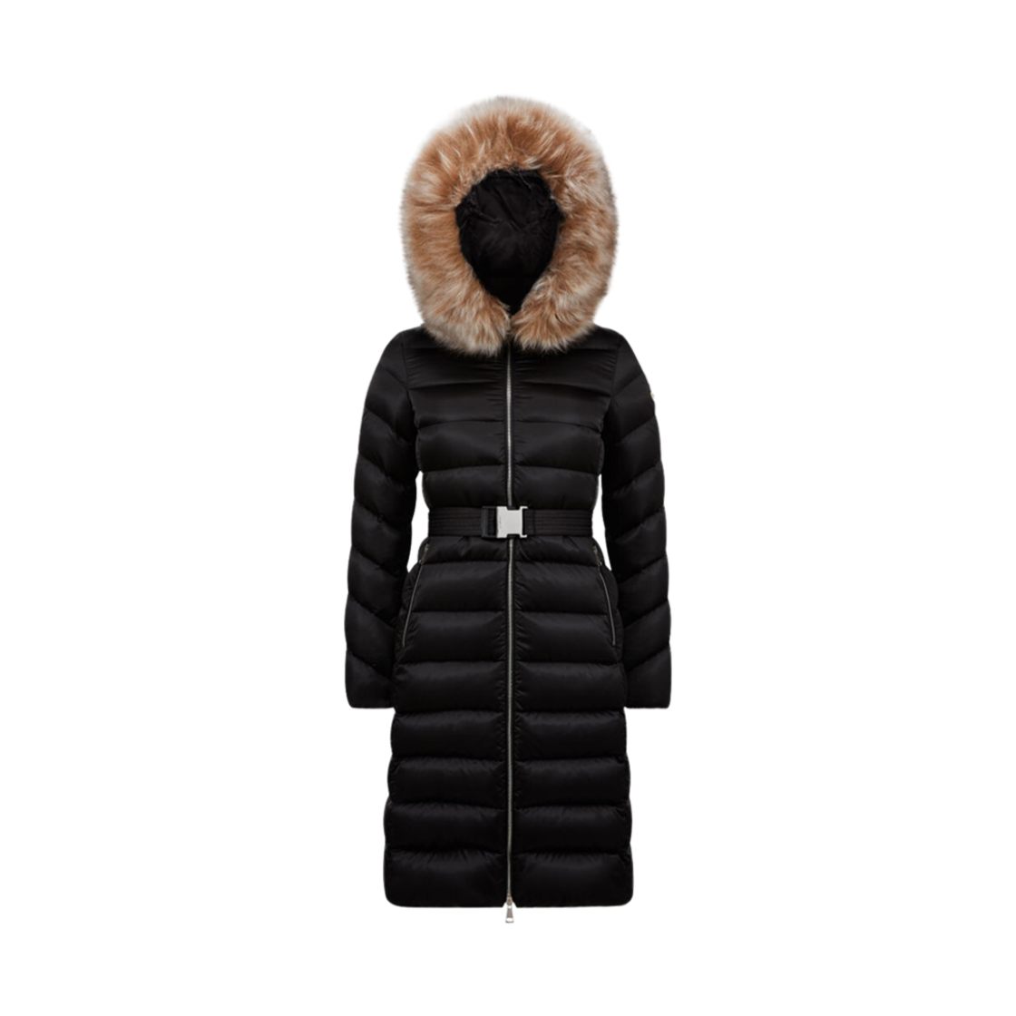 (W) 몽클레르 리어지 롱 다운 자켓 블랙 베이지 - 24FW((W) Moncler Leersie Long Down Jacket Black Beige - 24FW)