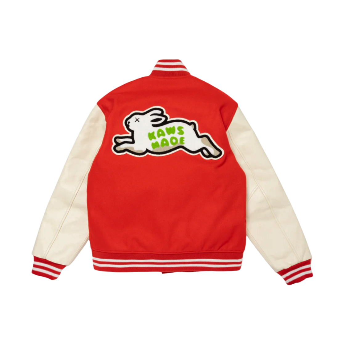 휴먼 메이드 x 카우스 바시티 자켓 #1 레드(Human Made x Kaws Varsity Jacket #1 Red) - 2