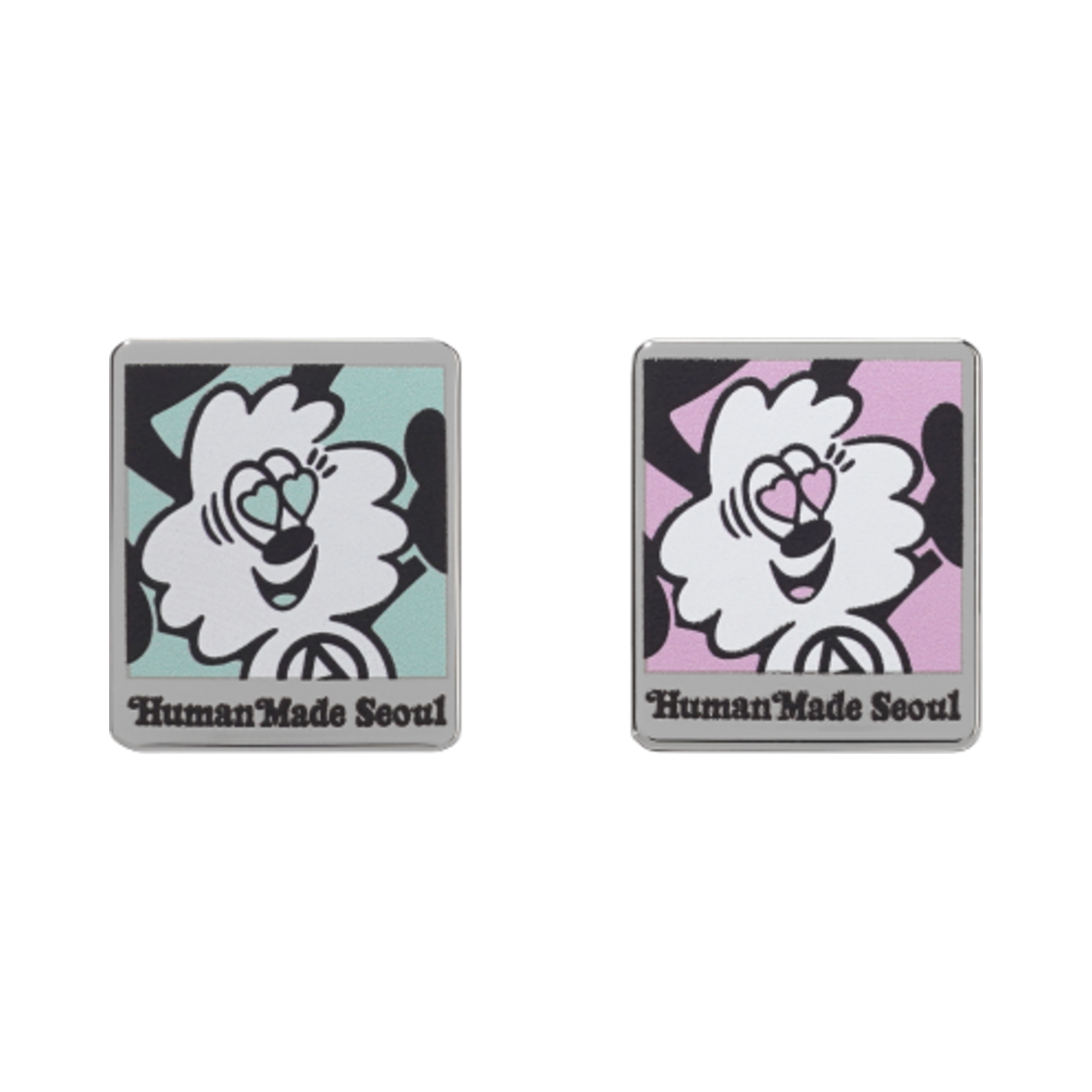 韓国限定 HUMAN MADE x VERDY PIN 2P SET 휴먼메이드 x 베르디 핀 핑크 (2개 세트) - 서울 스토어 한정