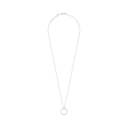 Maison Margiela Logo Ring Necklace Shiny Palladium
