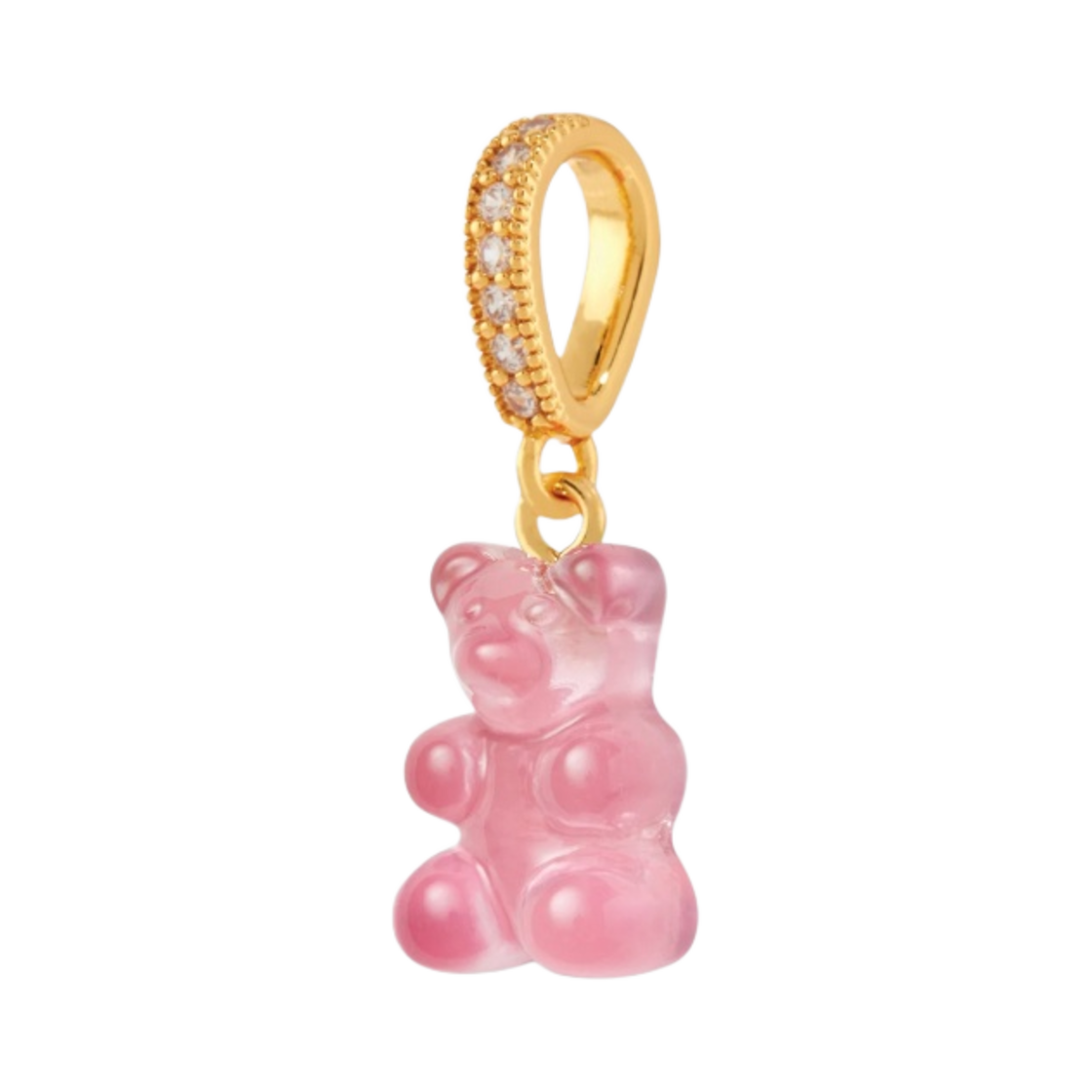 크리스탈 헤이즈 노스텔지아 베어 파베 커넥터 골드 버블검(Crystal Haze Nostalgia Bear with Pave Connector Gold Bubblegum)