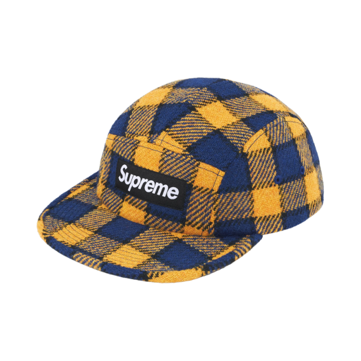 Supreme Harris Tweed Camp Cap Yellow Plaid - 25SS