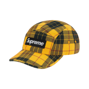 Supreme Washed Chino Twill Camp Cap Yellow Tartan - 20FW