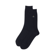 Vivienne Westwood One Point Orb Ribbed Crew Socks Dark Blue