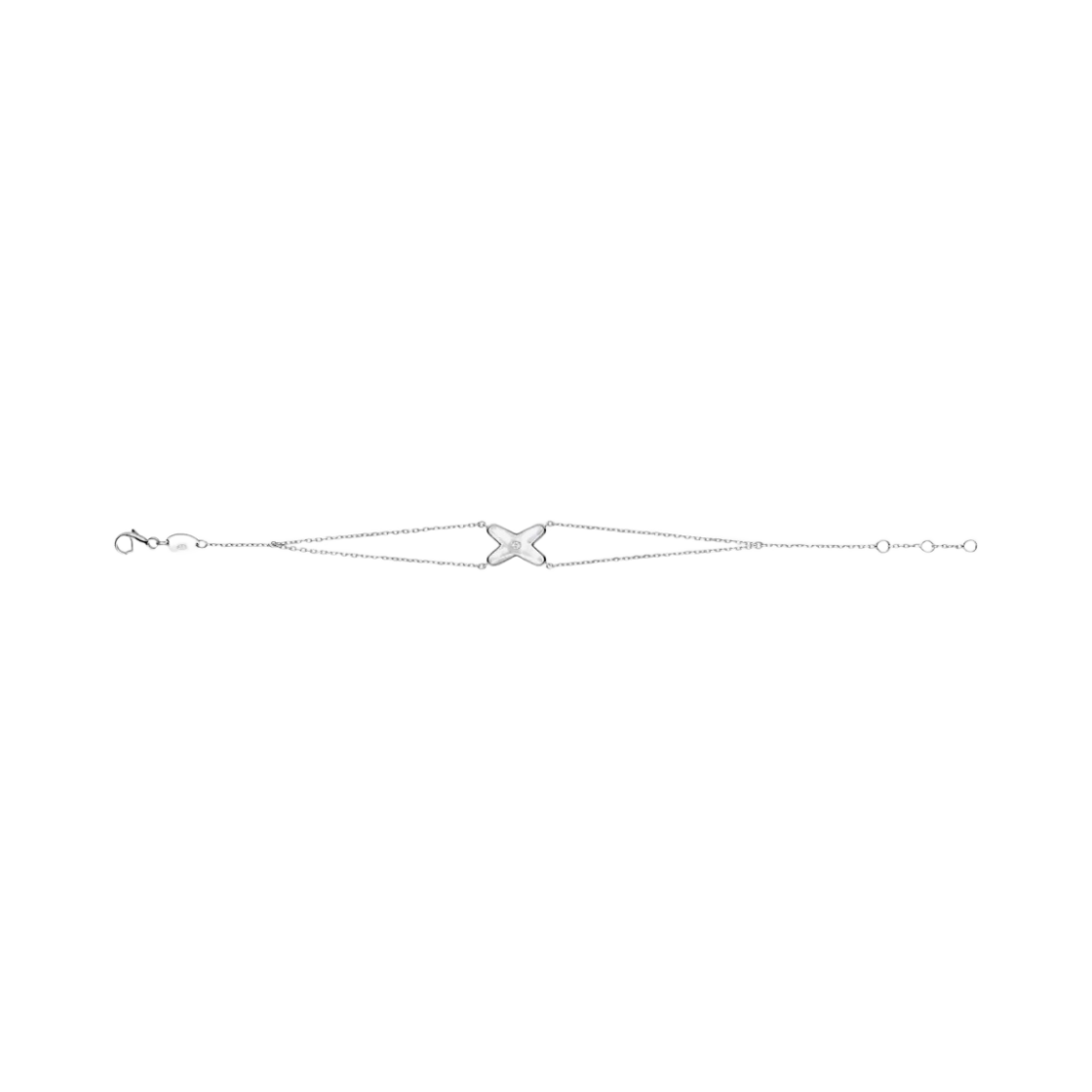 쇼메 주 드 리앙 브레이슬릿 화이트 골드 마더 오브 펄 다이아몬드(Chaumet Jeux De Liens Bracelet White Gold Mother of Pearl Diamond)