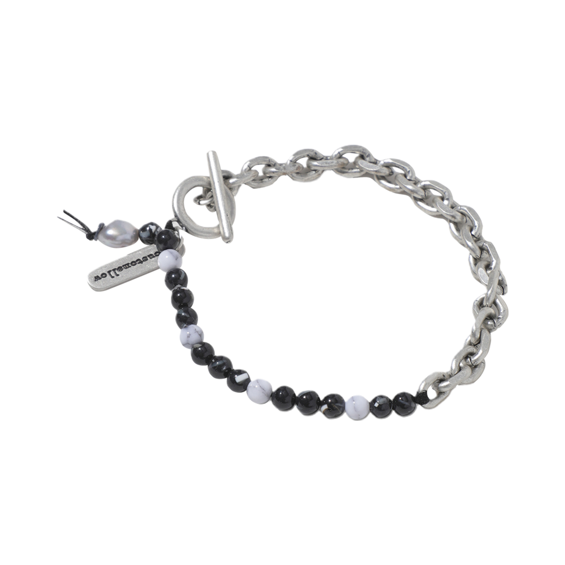 CAAAX25101BKX Customellow Chain Beads Bracelet Black