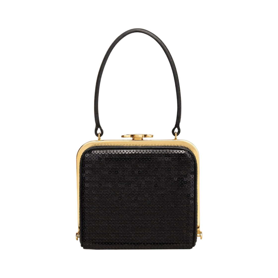 셀린느 시퀸 카프스킨 트리옹프 미노디에르 블랙(Celine Triomphe Minaudiere in Sequins and Calfskin Black) - 1
