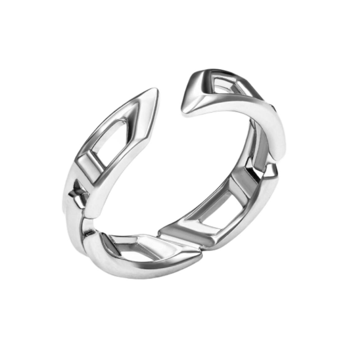디젤 DL1349040 D 로고 밴드 링 스털링 실버(Diesel DL1349040 D Logo Band Ring Sterling Silver)