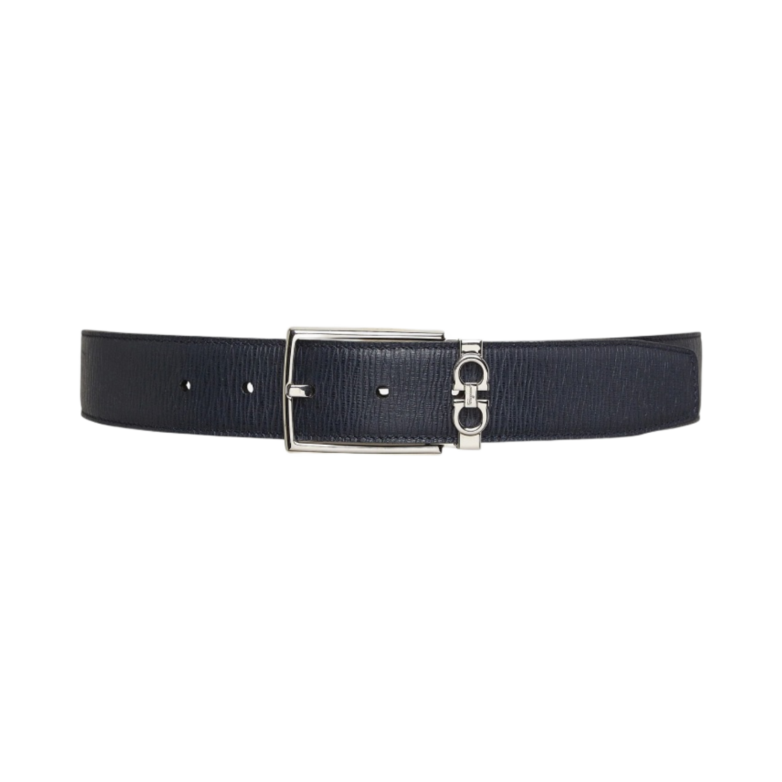 페라가모 리버시블 어드저스터블 간치니 벨트 딥 오션 블랙(Ferragamo Reversible and Adjustable Gancini Belt Deep Ocean Black) - 1