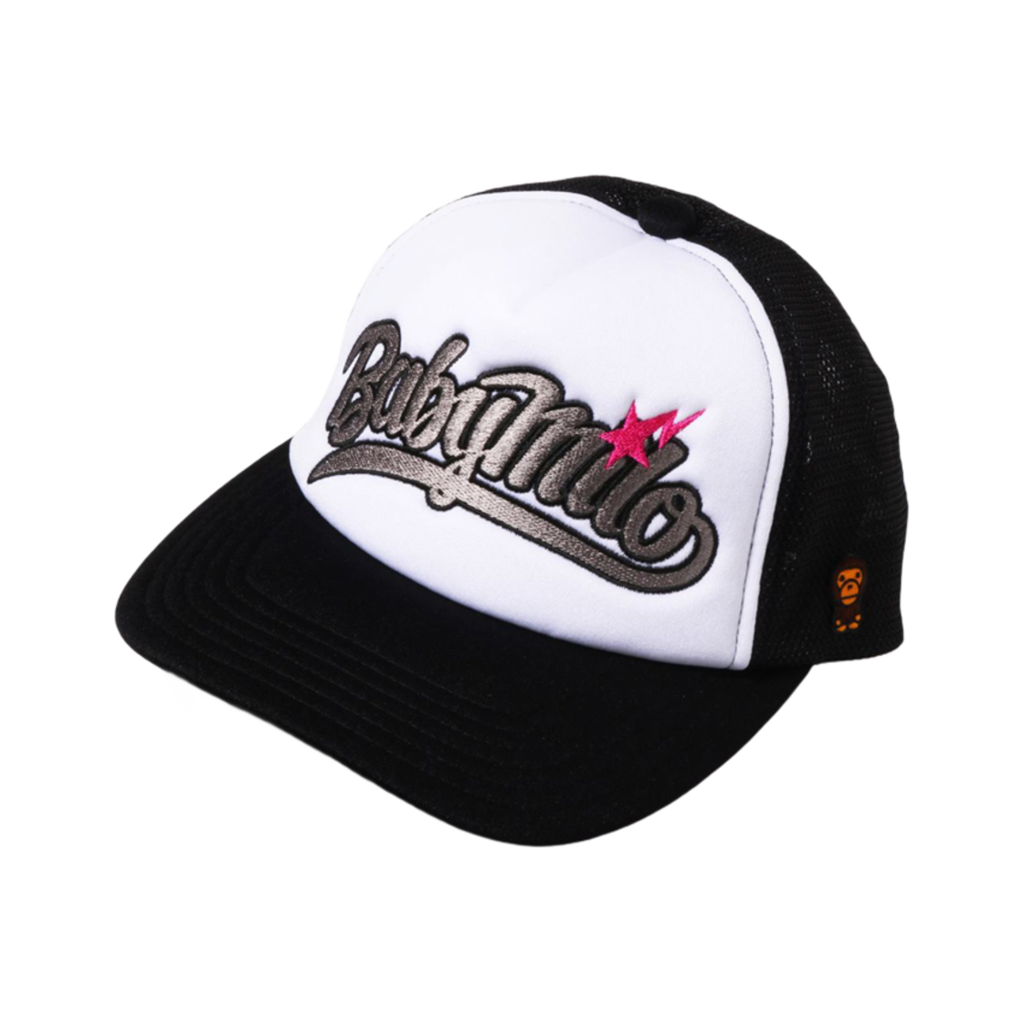 (W) 베이프 베이비 마일로 자수 메쉬 캡 블랙((W) BAPE Baby Milo Embroidery Mesh Cap Black) - 1