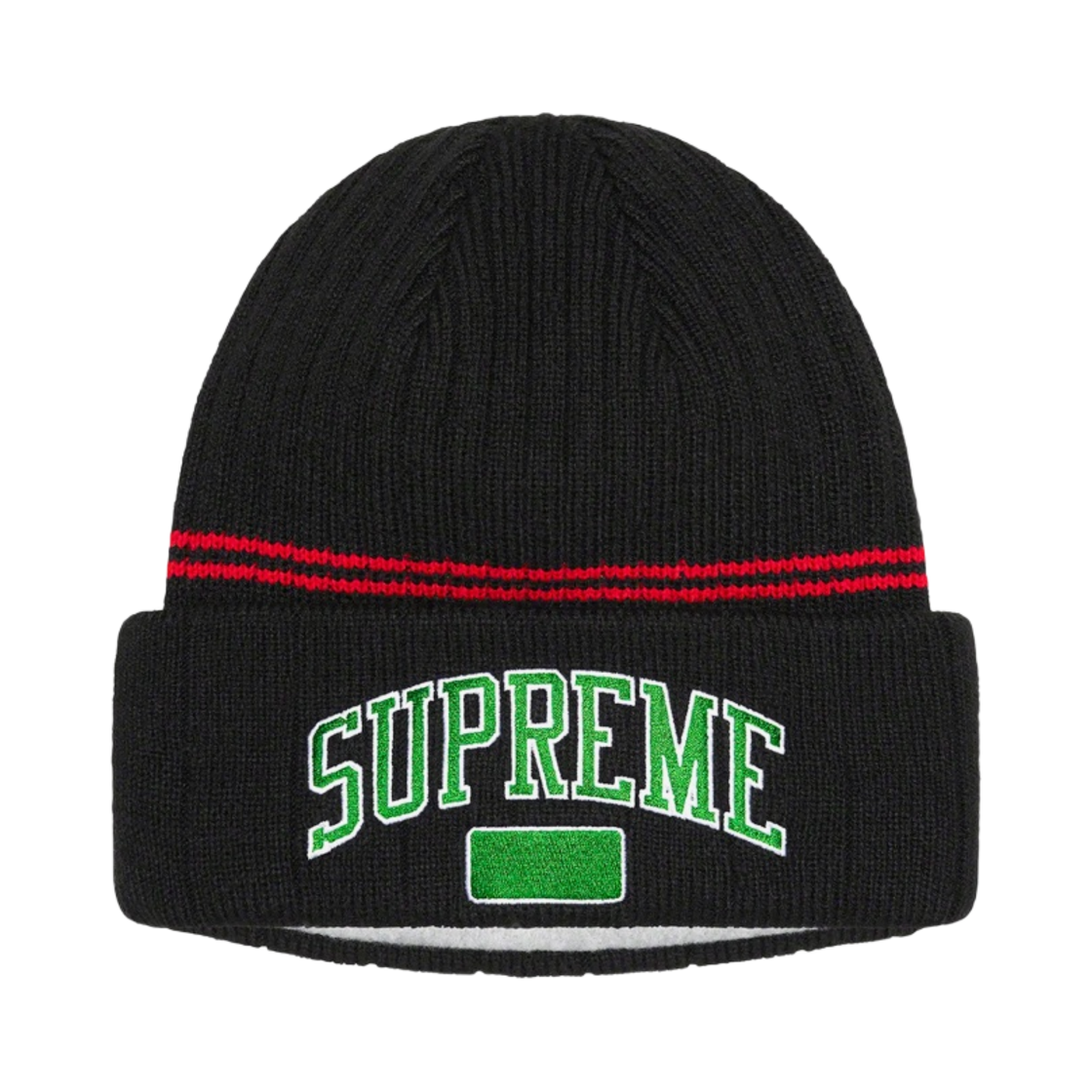 슈프림 플리스 라인드 비니 블랙 - 22FW(Supreme Fleece Lined Beanie Black - 22FW) - 1