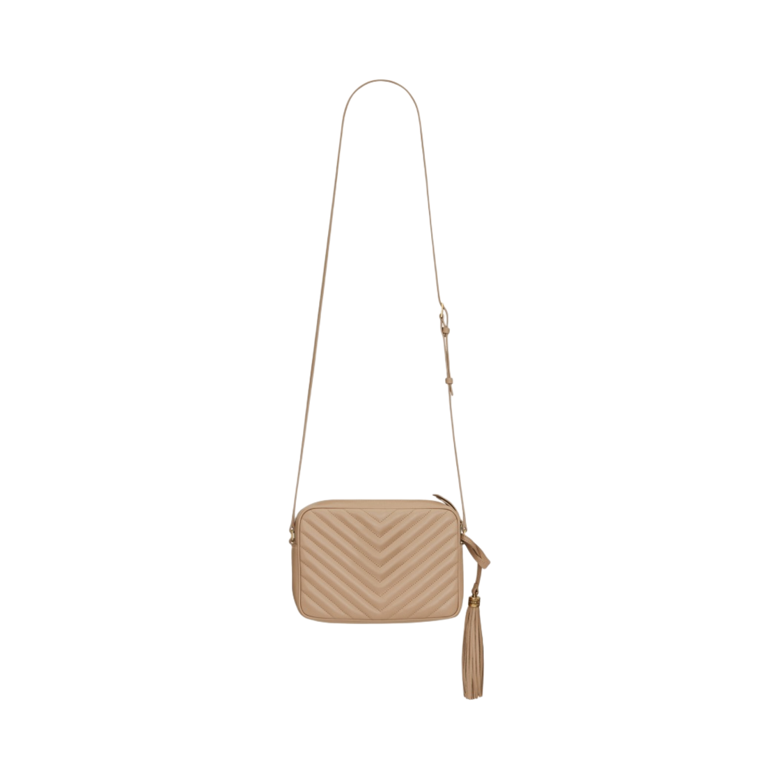 생로랑 퀼티드 레더 루 카메라백 다크 베이지(Saint Laurent Lou Camera Bag in Quilted Leather Dark Beige) - 3