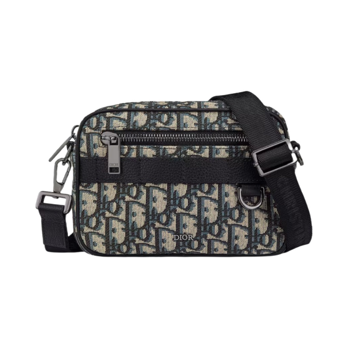 디올 사파리 미니 메신저백 디올 오블리크 자카드 베이지 블랙(Dior Safari Mini Messenger Bag Dior Oblique Jacquard Beige Black)