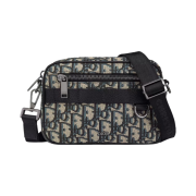 Dior Safari Mini Messenger Bag Dior Oblique Jacquard Beige Black
