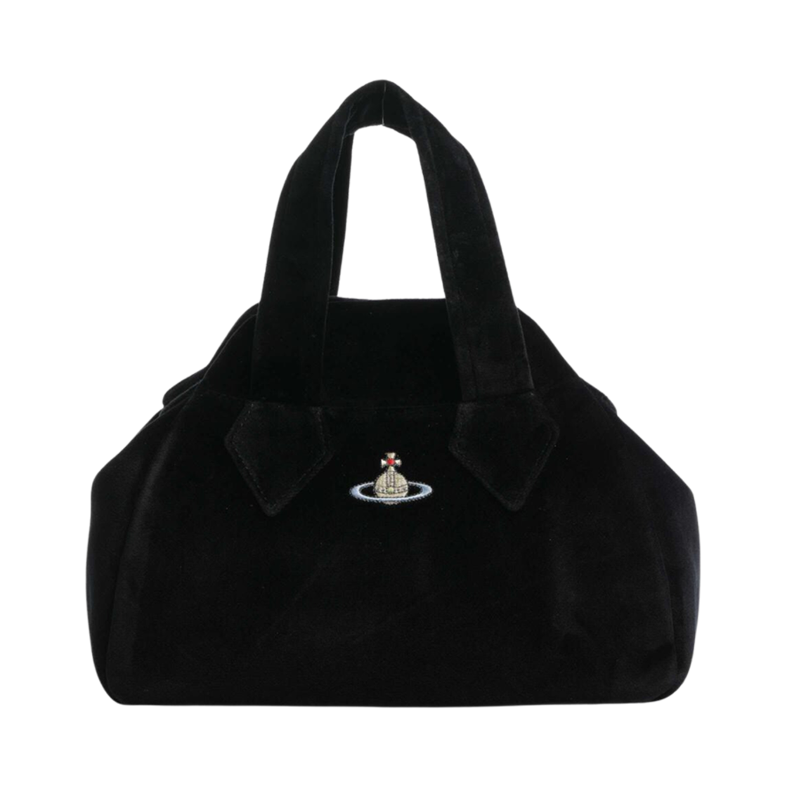 비비안 웨스트우드 벨벳 아카이브 미디움 야스민 핸드백 블랙(Vivienne Westwood Velvet Archive Medium Yasmine Hand Bag Black)