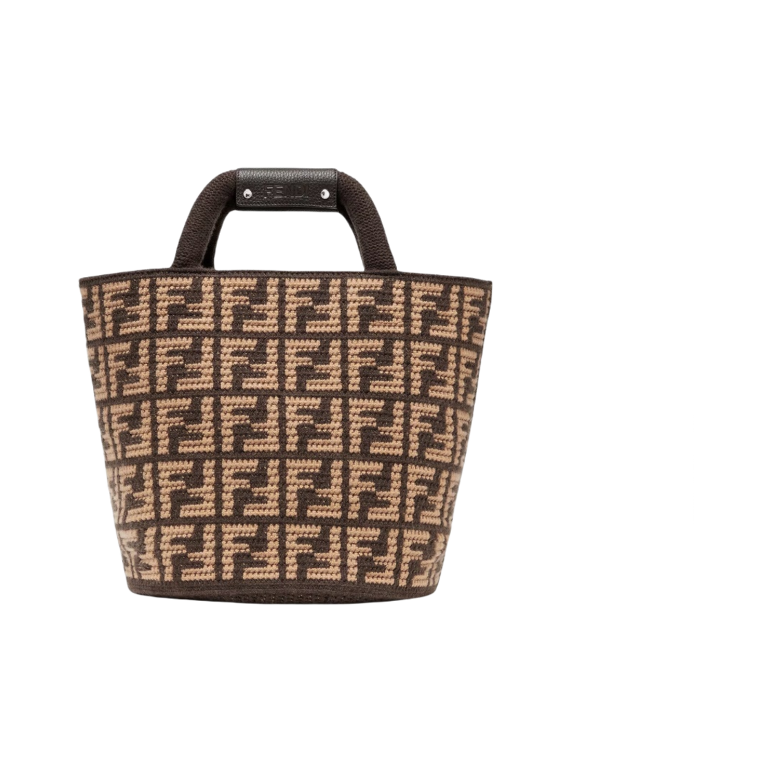 7VA602APDHF1MLR Fendi FF Cashmere Shopping Bag Brown