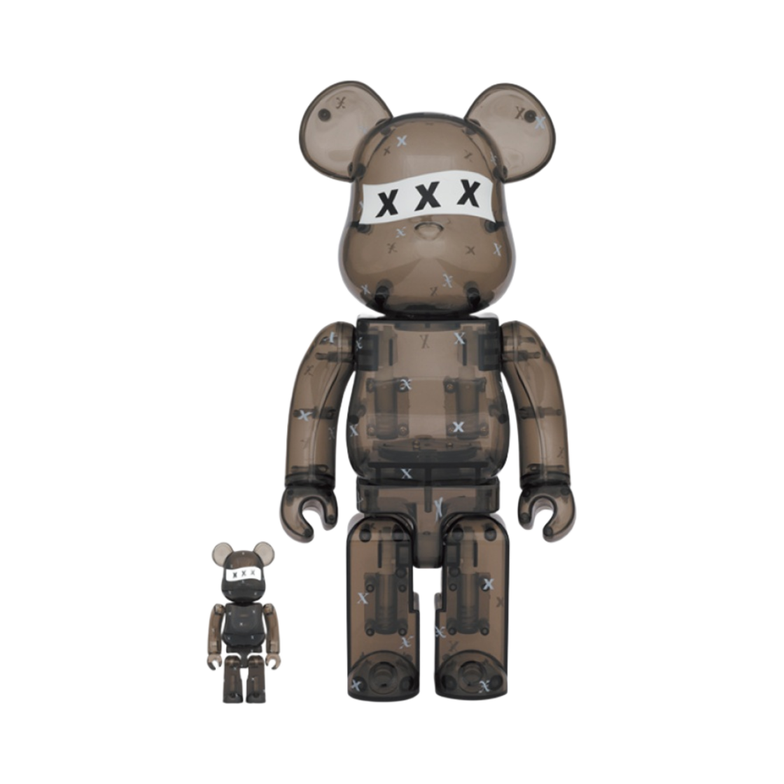 베어브릭 x 갓 셀렉션 XXX 블랙 클리어 100% & 400% 세트(Bearbrick x God Selection XXX Black Clear 100% & 400% Set) - 1