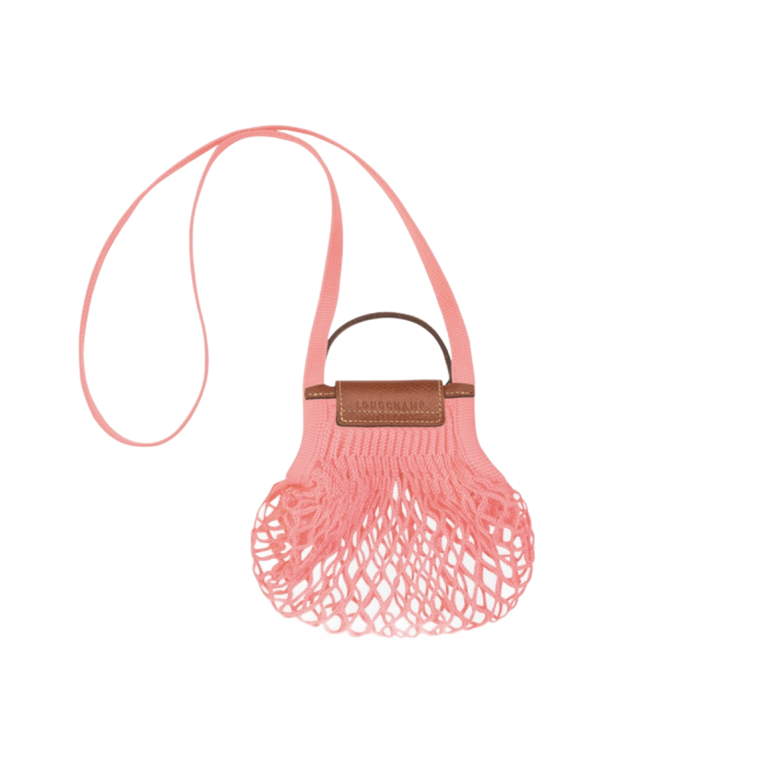 10139HVHP63 Longchamp Le Pliage Filet Crossbody Bag XS Blush - #2